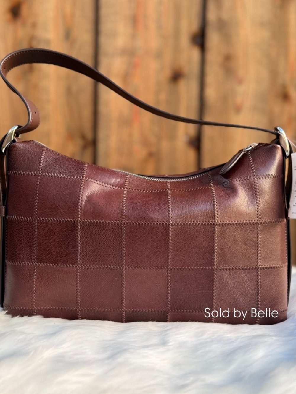 NWT Coachtopia Alter Ego Slouchy Shoulder Checkerboard Maple Bag - Picture 2 of 5